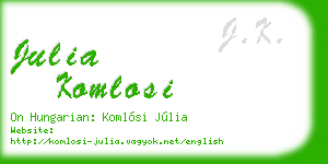 julia komlosi business card